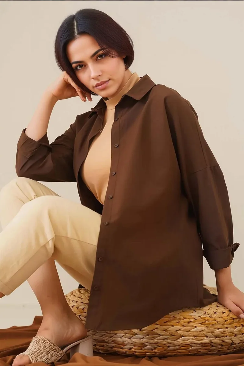 Big Dart BDART Relaxed Fit Poplin Shirt with Button Closure