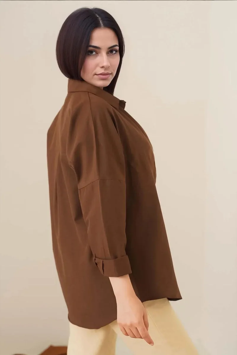 Big Dart BDART Relaxed Fit Poplin Shirt with Button Closure