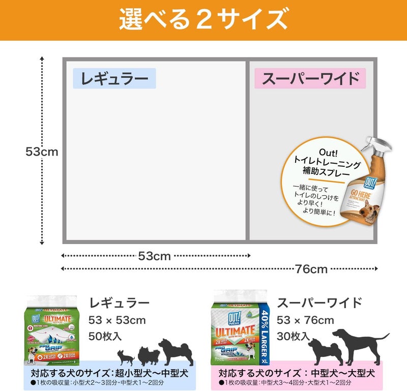 OUT Ultimate ProGrip Dog and Puppy Pads Regular  50Count - Image 4