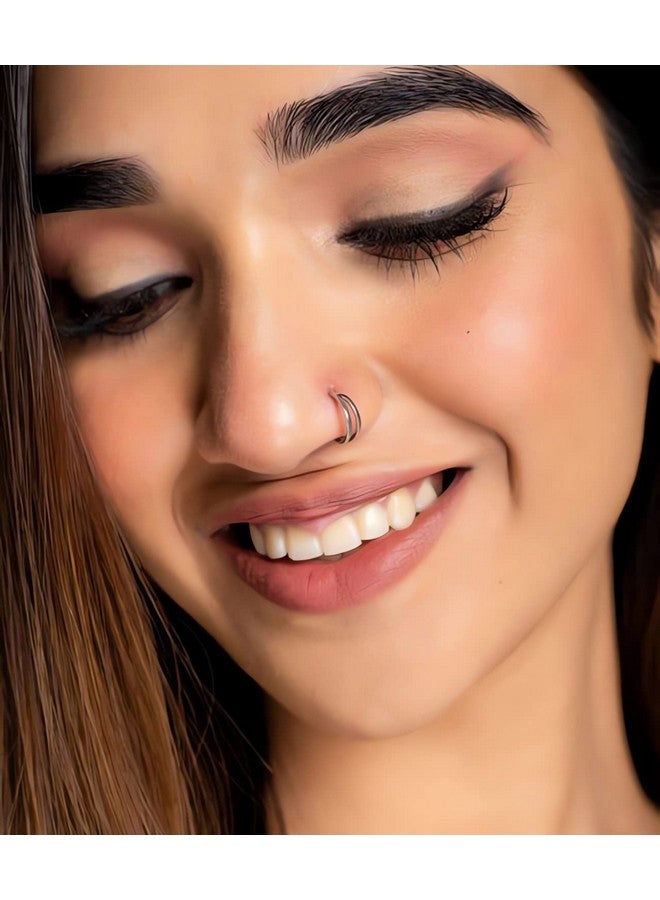 Incaton 33PC 20G Stainless Steel Nose Rings Hoops L Shaped Studs Screw Nose Piercings Jewelry for Women Men Silver Rose Gold Black Rainbow - Image 4