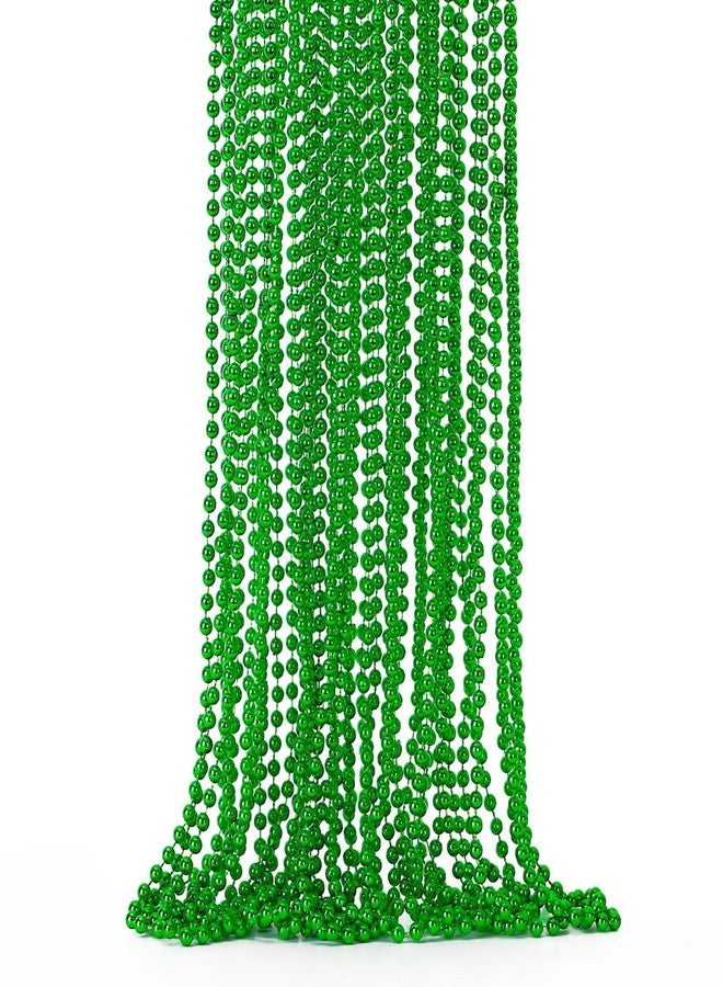 EOBOH 12PCS St Patricks Day Necklace, St Patricks Day Beads Necklace Accessory Set, Mardi Gras St Patricks Costumes Necklaces, Festive Accessories for Mardi Gras St. Patricks Parade Decorations - Image 1