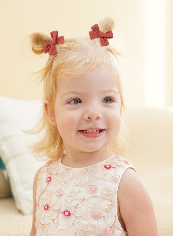 jollybows Mini Lined Hair Clips Bows for Babies, Infants, Toddlers, Girls and Teens - 40pcs 2" Tiny Barrettes - Image 3