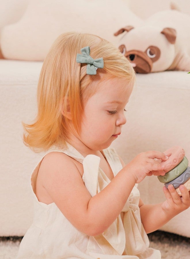 jollybows Mini Lined Hair Clips Bows for Babies, Infants, Toddlers, Girls and Teens - 40pcs 2" Tiny Barrettes - Image 4