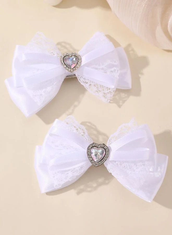 Take Two Set of 2 - Mesh Bow Hair Clips