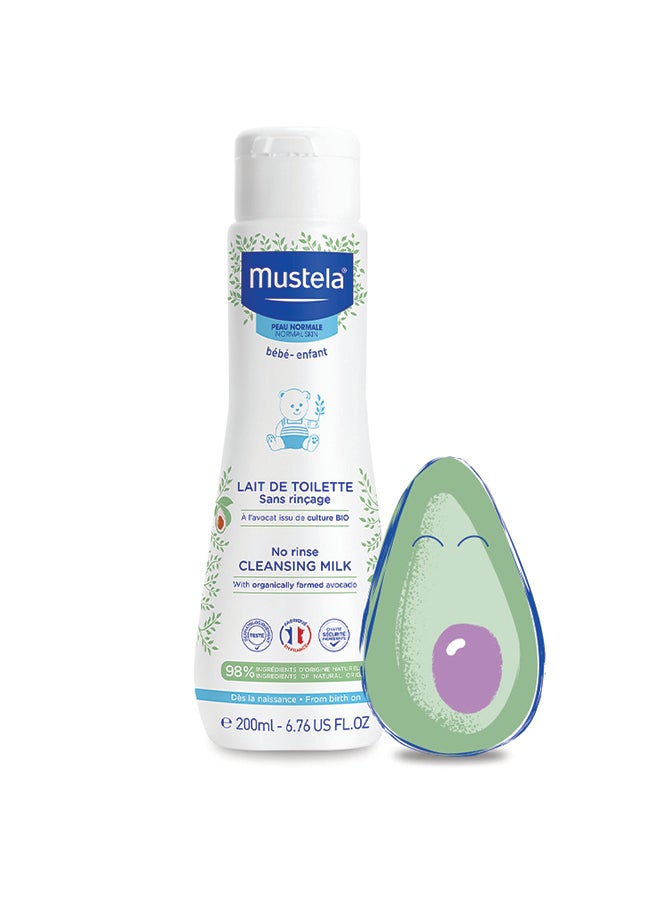 Mustela No Rinse Cleansing Milk with Farmed Avocado for Baby, 200ml - Image 3