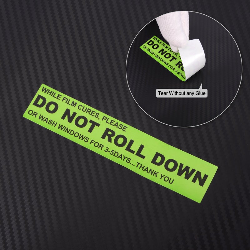 FOSHIO 100pcs/roll DO NOT ROLL Down Automotive Self-Adhesive Stickers Warning Label for Auto Vinyl Wraps Tool - Image 2