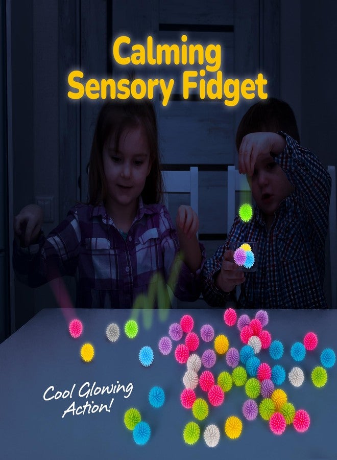 ArtCreativity 144 Pcs of Spiky Balls for Kids, Glow in The Dark Spiky Hedge Balls, Spike Ball Soft Sensory Balls in Various Vibrant Colors, Sensory Fidget Toys, Fun Birthday Party Favors - Image 4