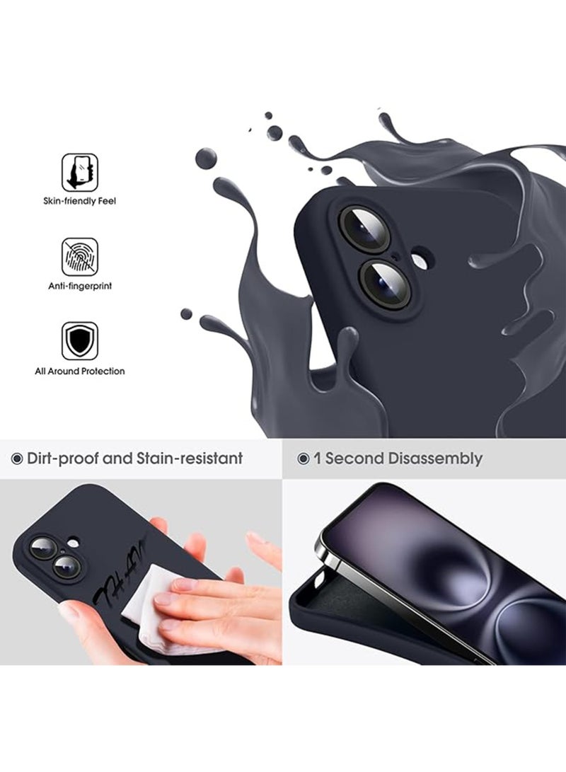 WRISTWISE Case Cover for iPhone 16 - [Camera All-Round Protection] [Soft Microfiber Lining Anti-Scratch] Shockproof Phone Case Cover, Black - Image 3