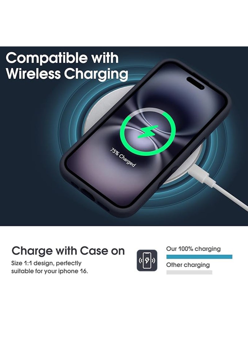 WRISTWISE Case Cover for iPhone 16 - [Camera All-Round Protection] [Soft Microfiber Lining Anti-Scratch] Shockproof Phone Case Cover, Black - Image 5