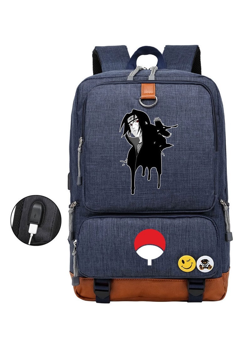 Naruto Teenage Students Men And Women Printed Casual Travel Backpack