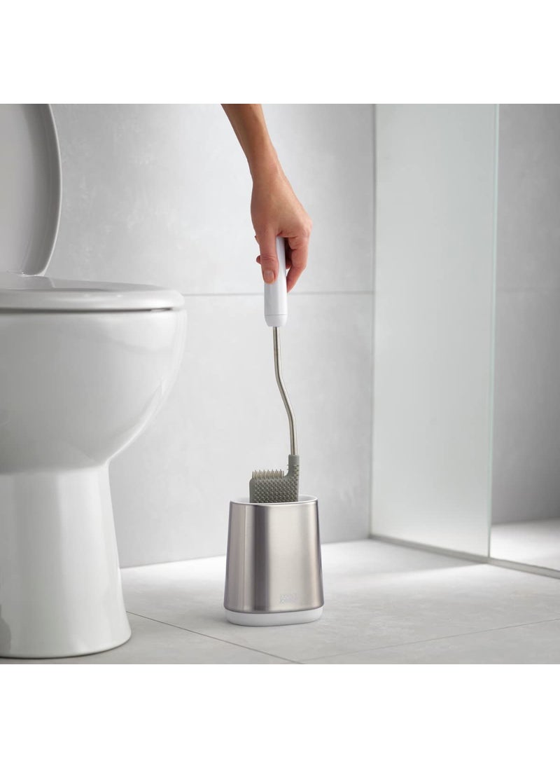 Joseph Joseph Joseph Joseph Flex Lite Steel Toilet Brush, White  - Image 3