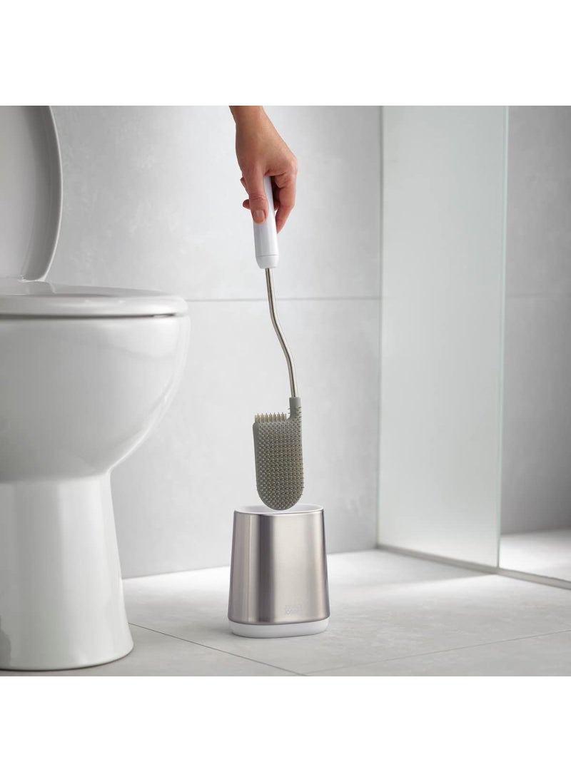 Joseph Joseph Joseph Joseph Flex Lite Steel Toilet Brush, White  - Image 4