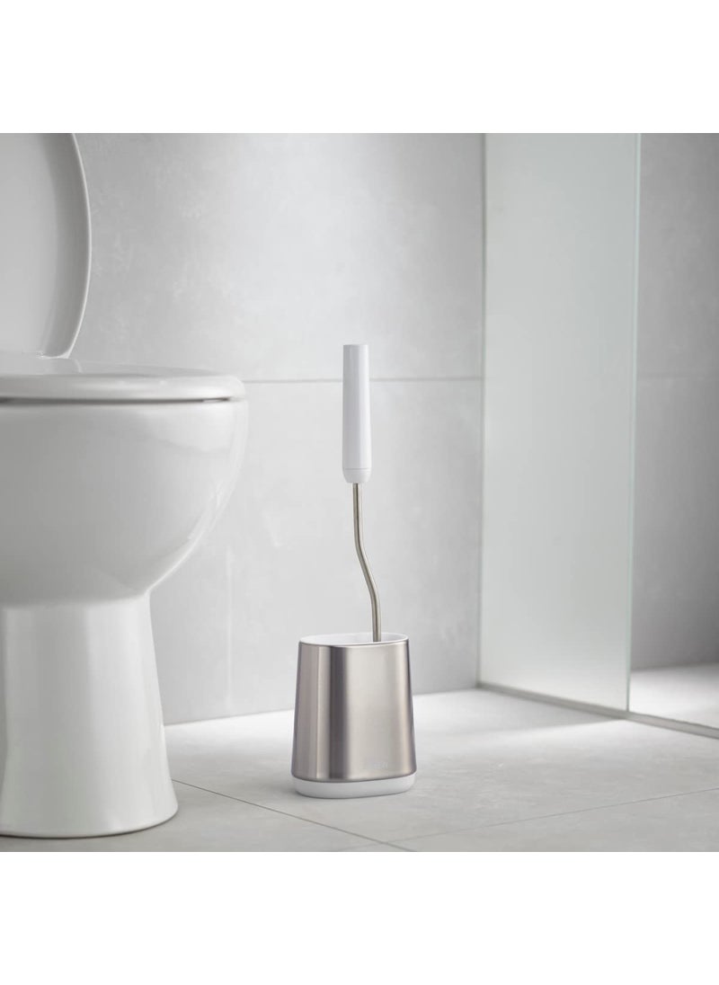 Joseph Joseph Joseph Joseph Flex Lite Steel Toilet Brush, White  - Image 2