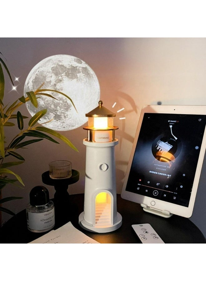 Tradeo LED Lighthouse Night Lamp with Remote, Motion Sensor & Moonlight Projection for Desktop - Image 3