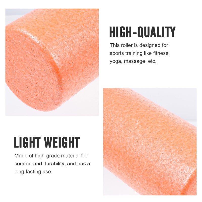 EPP Foam Roller 30x15cm Orange Muscle Massage Roller for Back Leg Fitness - Image 4