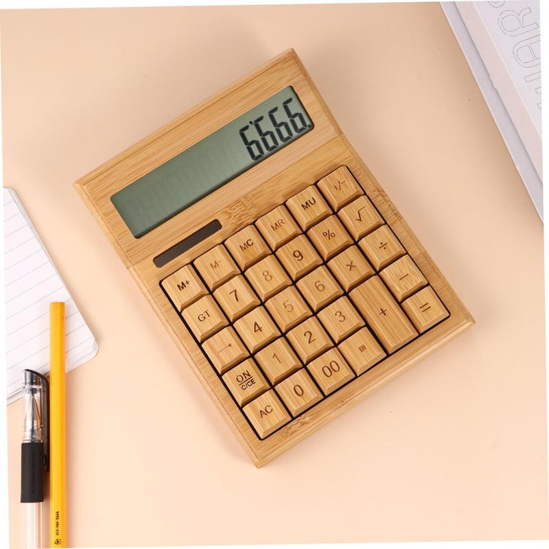 Retro Portable Solar Calculator with Keys Office Calculator for and Daily Use Lightweight and Compact Design for Travel - Image 1