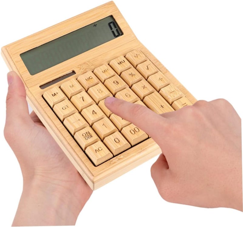 Retro Portable Solar Calculator with Keys Office Calculator for and Daily Use Lightweight and Compact Design for Travel - Image 4