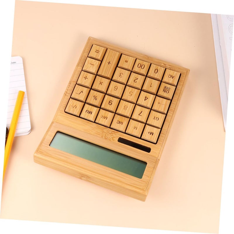 Retro Portable Solar Calculator with Keys Office Calculator for and Daily Use Lightweight and Compact Design for Travel - Image 3