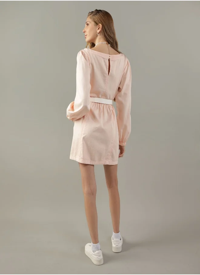 امريكان ايجل AE Long-Sleeve Denim Mini Dress