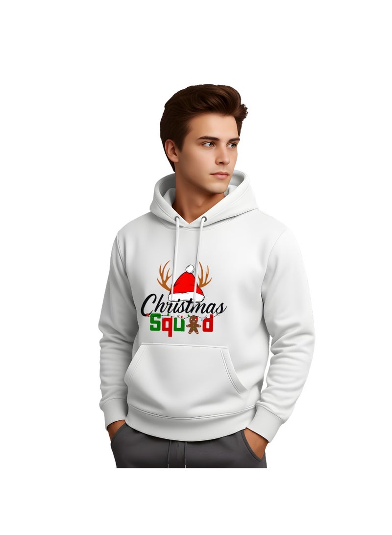 برينت شوب فور مي هوديس عيد الميلاد للرجال - بلوفر بغطاء للرأس من القطن الناعم مع رباط - هوديي بأكمام طويلة للشتاء - مثالي لاحتفالات العطلات، ملابس غير رسمية - Image 3