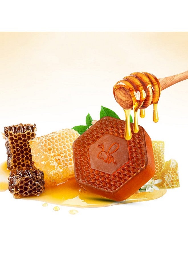 T-shin T-shin Honey Botanical Soap Bar,100G Handmade Propolis Natural Ingredients Scented Bath Soap for Men& Women,Face Body Moisturizing Artisanal Soap with Blistering Net  - Image 1
