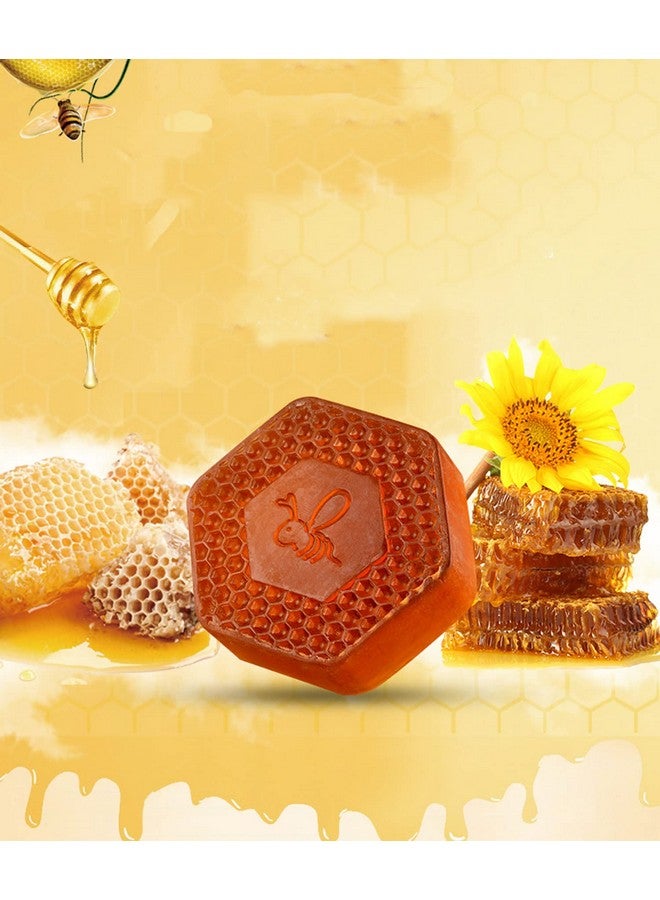 T-shin T-shin Honey Botanical Soap Bar,100G Handmade Propolis Natural Ingredients Scented Bath Soap for Men& Women,Face Body Moisturizing Artisanal Soap with Blistering Net  - Image 4