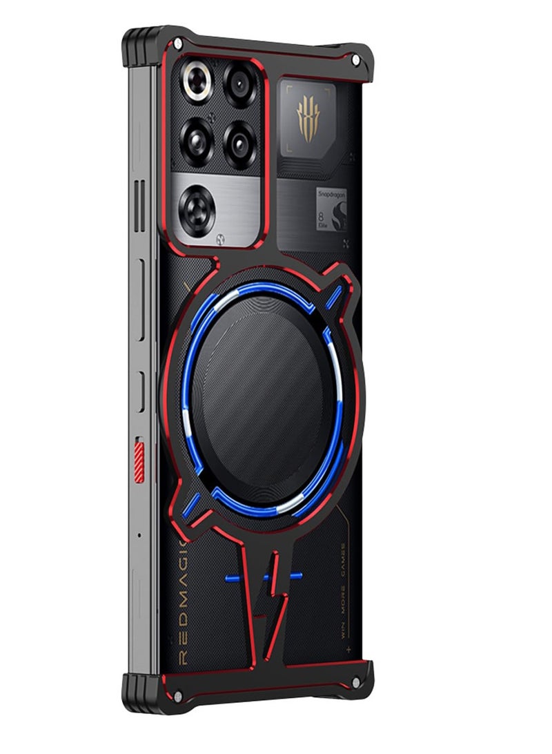 Metal Case Compatible with Nubia Red Magic 11 Pro/11 Pro+/11 Pro Plus,Hollow Design Premium Aluminum Cool Case Support Magnetic Charging - Image 1