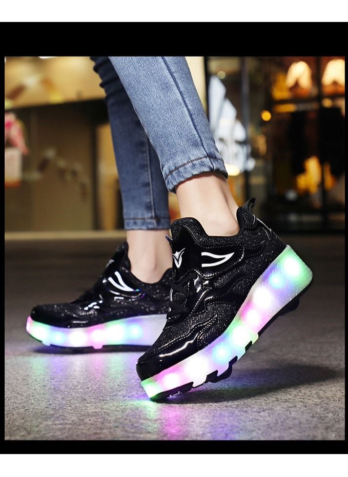 Generic LED Roller Shoes USB Charging Led Light Up Shoes Skates Shoes for Kids Boys Girls  - Image 3