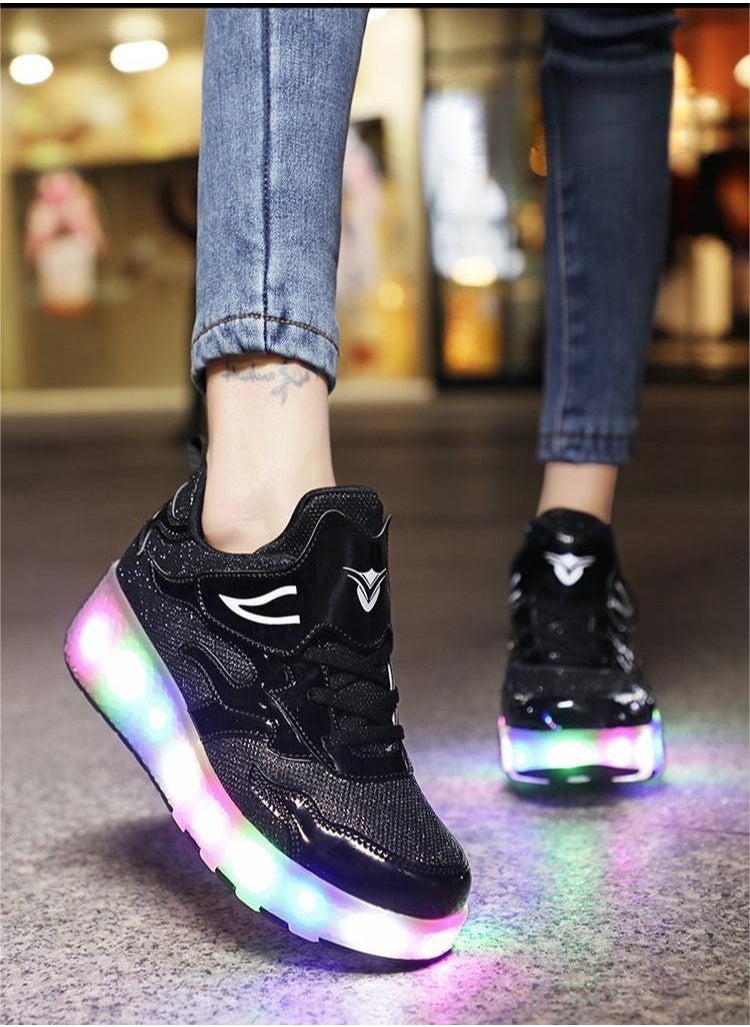 Generic LED Roller Shoes USB Charging Led Light Up Shoes Skates Shoes for Kids Boys Girls  - Image 2
