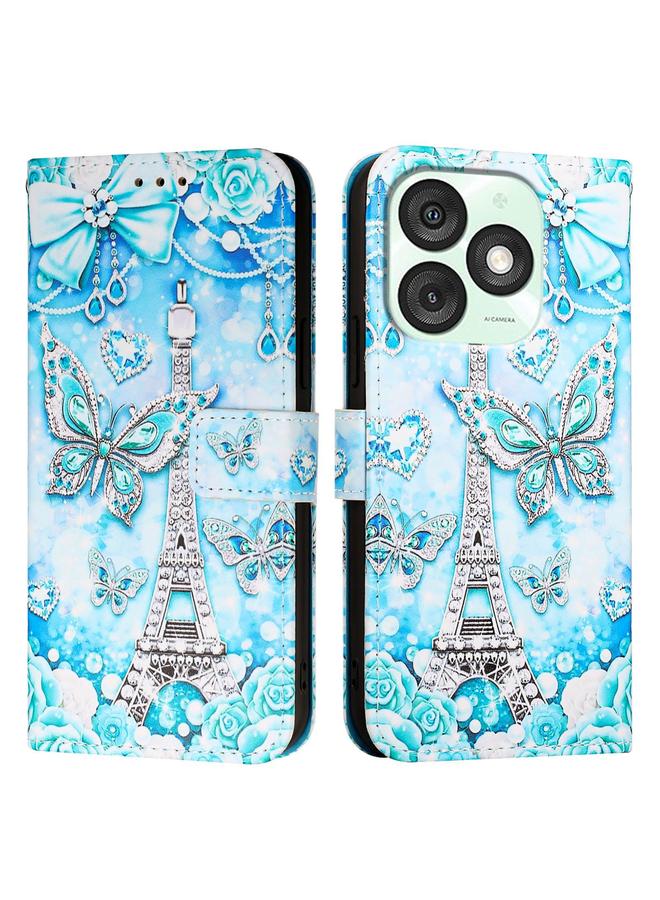S-TOP Case For itel A50 Colored Drawing Pattern Plain Weave Leather Phone Case - Image 2