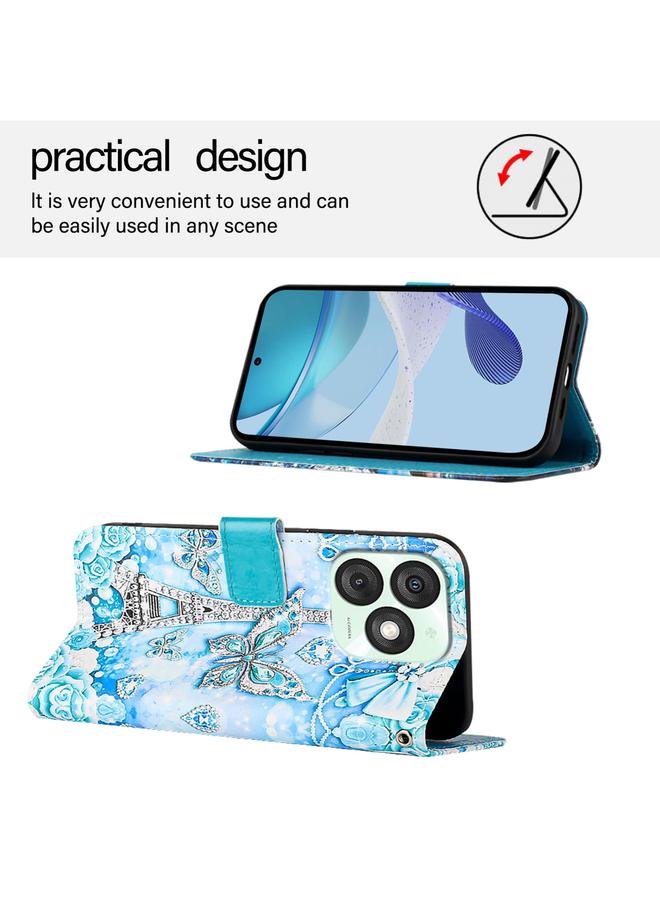 S-TOP Case For itel A50 Colored Drawing Pattern Plain Weave Leather Phone Case - Image 4