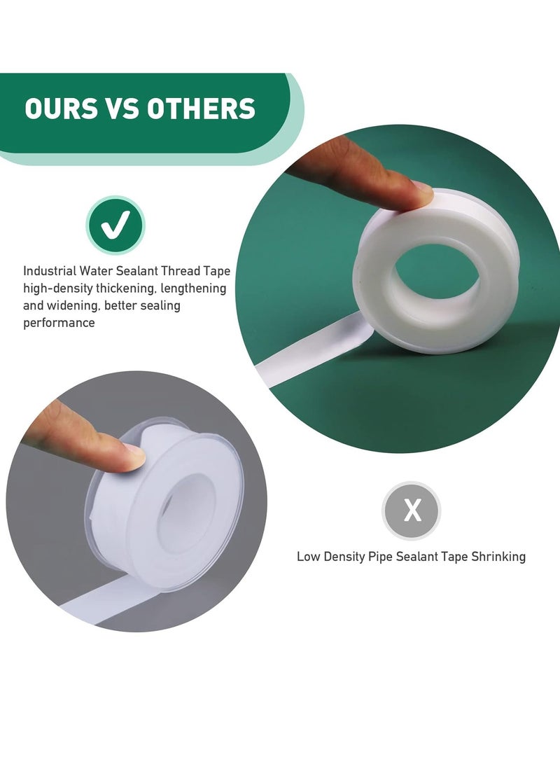 24 Rolls Of Plumbers Tape, Teflon Tape, Water Pipe Sealing Tape, High-Density Thickening and Lengthen, High-Sealing Performance Waterproof Duct Tape, Thread Seal Tape - Image 2