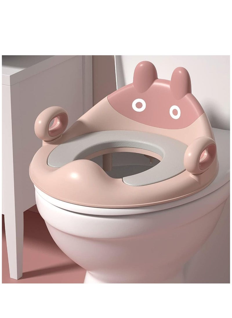 Arabest Toddler Potty Training Seat, Kids PU Toilet Seat Non-Slip Design and Anti-Slash, Portable Potty Seat for Boys And Girls (Pink)  - Image 1