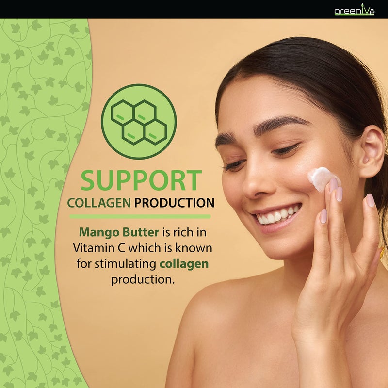 GreenIVe Deodorized Mango Butter 100% Pure Raw Creamy All Natural Skin Moisturizer (16 Ounce Jar) - Image 4