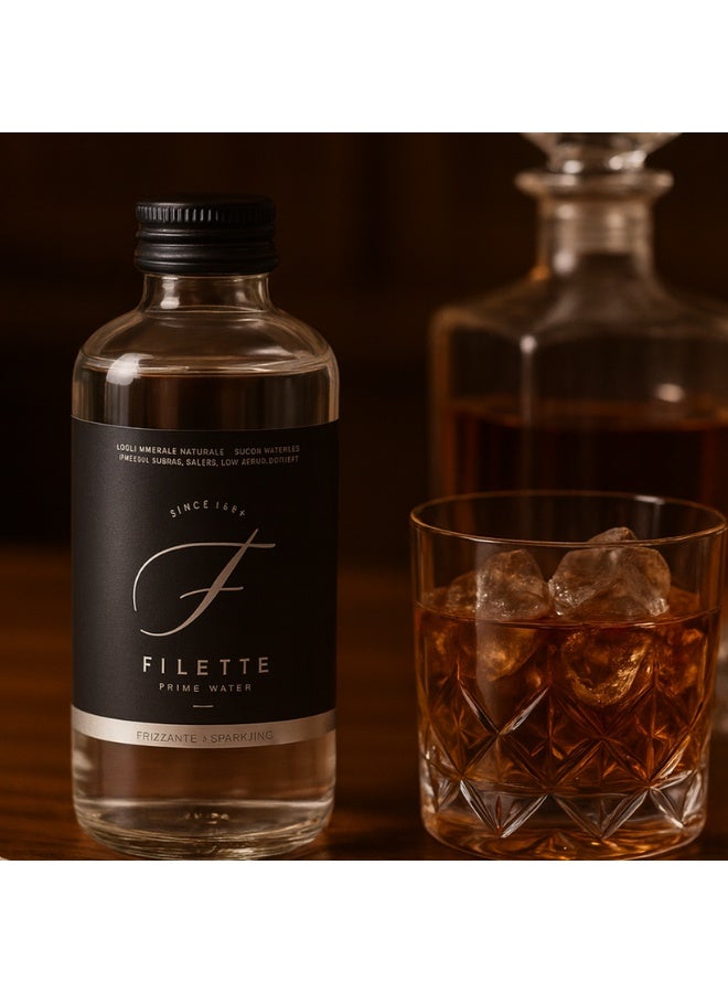 فتاة صغيرة فيليت مياه فوارة فاخرة، منخفضة الصوديوم، مستوردة من إيطاليا، زجاجة سعة 470 مل، عبوة من 4، مياه فوارة إيطالية نقية - Image 3