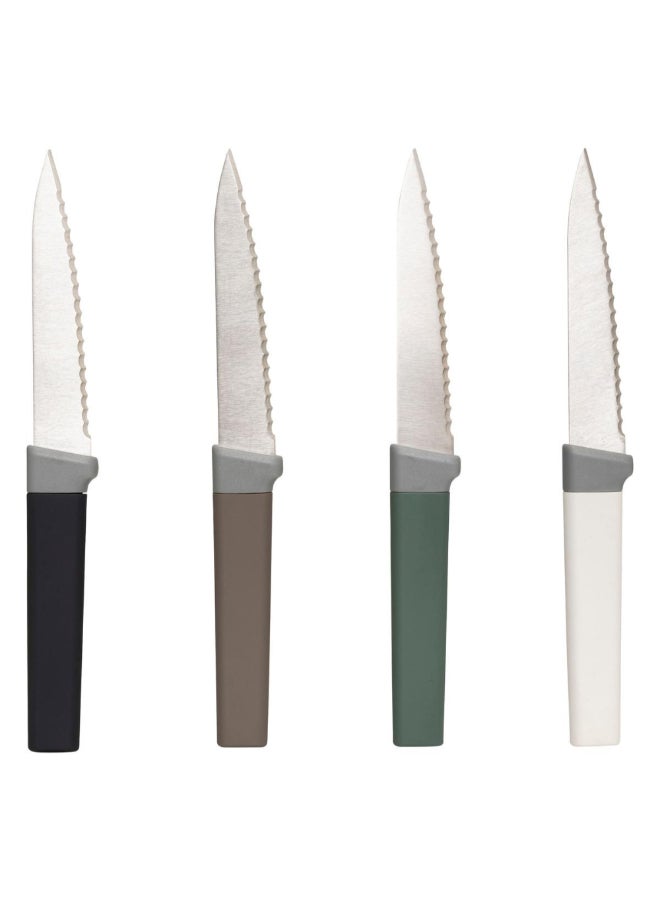 Five Simply Smart 4-Piece Steak Knives with Non-Slip Handle Multicolour 10.8 cm 190105 - Image 1