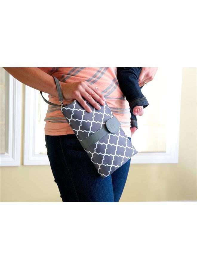 Generic - Portable and Foldable Waterproof Baby Diaper Changing Mat Sheet, Non-Toxic, BPA free，Baby Diaper Changing Pad, Extra Large (70*50cm) Waterproof Mat for Stroller Walks or Diaper Bag, Fits Newborn and Toddler for Quick Change on The go, Black with 3D Cube - Image 1