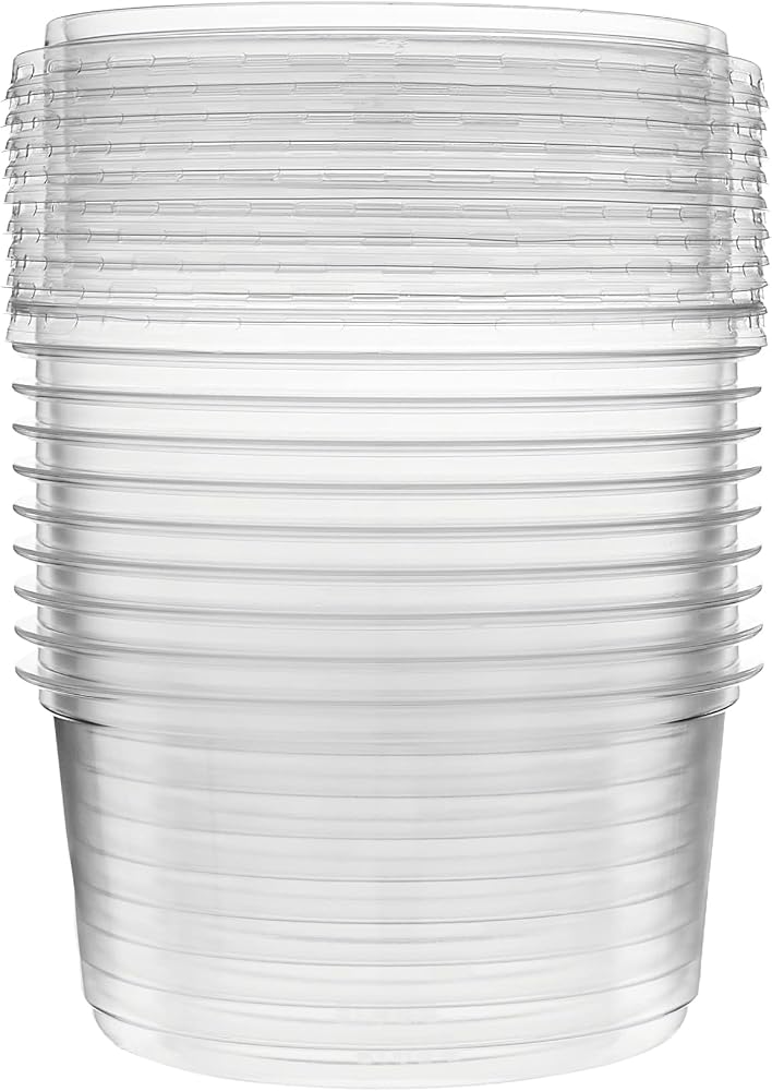 Hotpack PET Deli Container Square with Lid 12oz - PET 10 Pieces ' 10 Units - Image 1