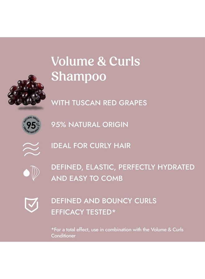 ITÍNERA Volume & Curls Shampoo With Tuscan Red Grapes (12.51 Fl Oz) For Defined And Bouncy Curls Vegan Friendly 95% Natural Origin Ingredients - Image 5