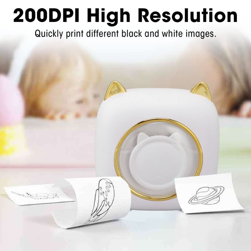 Mini Thermal Printer Wireless Bluetooth Portable For Students Office Notes - Image 3