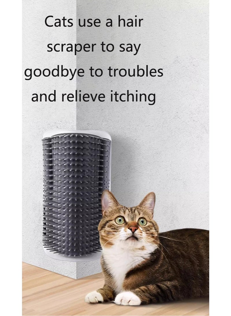 Loquat Wall-Mounted Cat Self Groomer with Massage Comb Brush - Perfect for Kitten and Puppy Grooming and Relaxation - Image 3