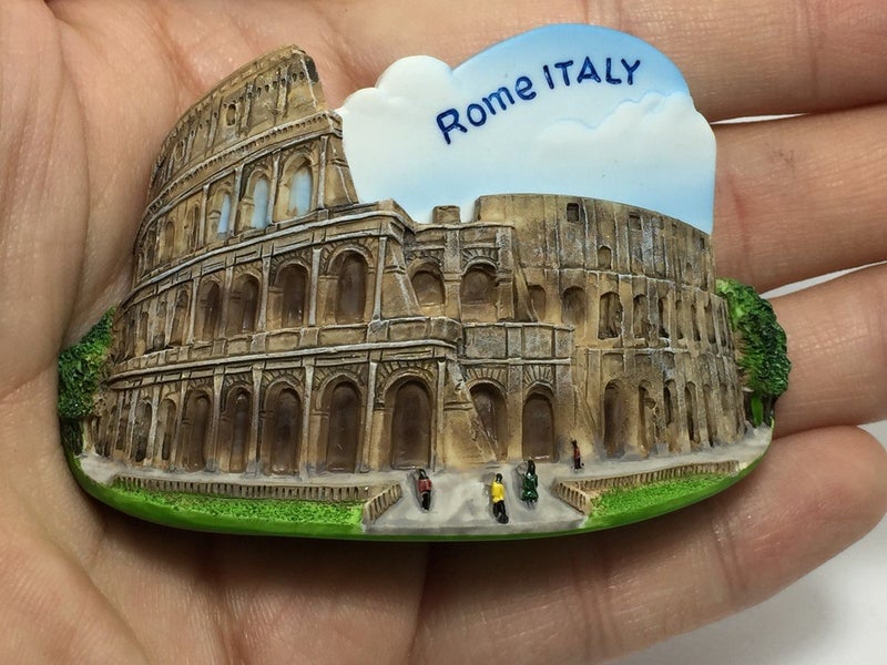 WitnyStore Tiny Roman Colosseum in Rome Italy Southern Europe Tourist Attractions Painted Resin Refrigerator Magnet Traveler Souvenirs Gift Memento 3D Fridge Magnets - Image 2