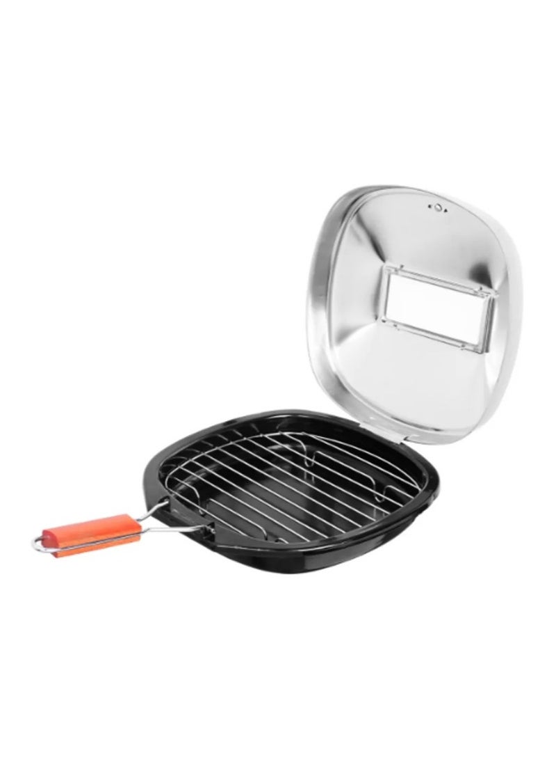 روكي شواية غاز كبيرة بغطاء مصنوع من الفولاذ المقاوم للصدأ 32 سم - Image 3