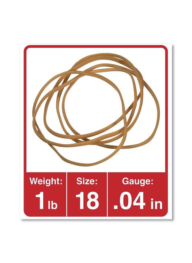 UNIVERSAL Rubber Bands, Size 18, 3" x 1/16, 1600 Bands/1lb Pack (118) - Image 2