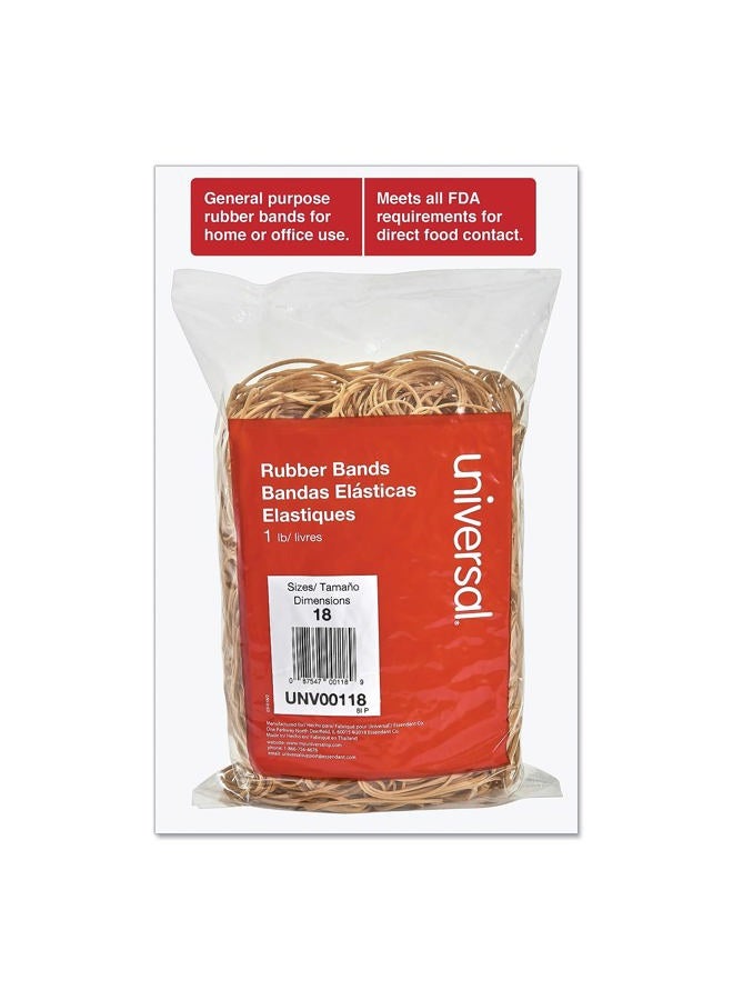 UNIVERSAL Rubber Bands, Size 18, 3" x 1/16, 1600 Bands/1lb Pack (118) - Image 3