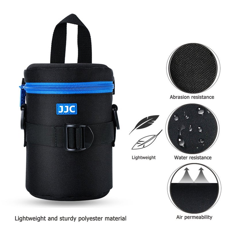 JJC Deluxe Lens Case Pouch Bag for Canon EF-S 17-55mm/17-85mm,EF 35mm f2, RF 85mm f2 Macro, Nikon AF-S 18-200mm/18-105mm/18-300mm/55-200mm, Fujifilm XF 56mm f1.2 R & More Lens Below 3.1" x 5.3"(D x L) - Image 2