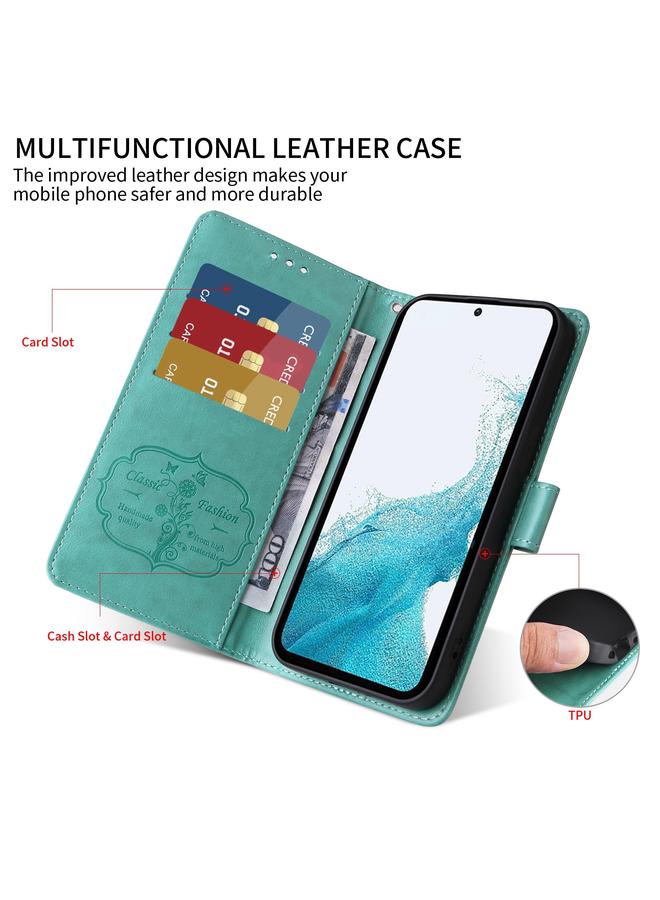 S-TOP Case For Samsung Galaxy A25 5G Global Embossed Butterfly Flowers Leather Phone Case - Image 4