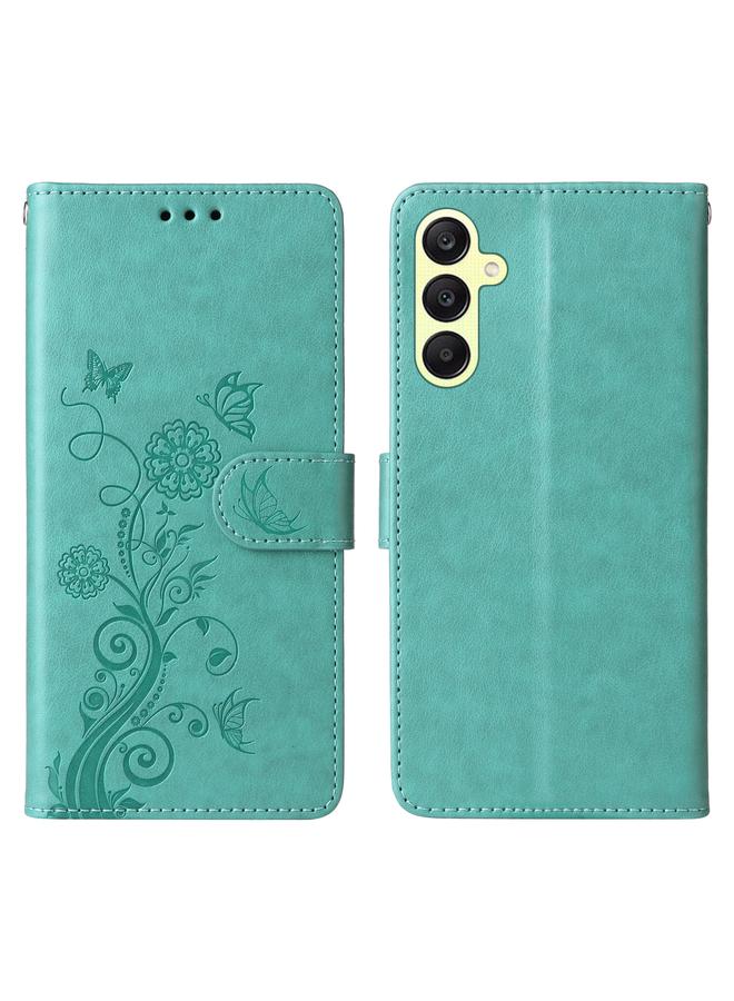 S-TOP Case For Samsung Galaxy A25 5G Global Embossed Butterfly Flowers Leather Phone Case - Image 3