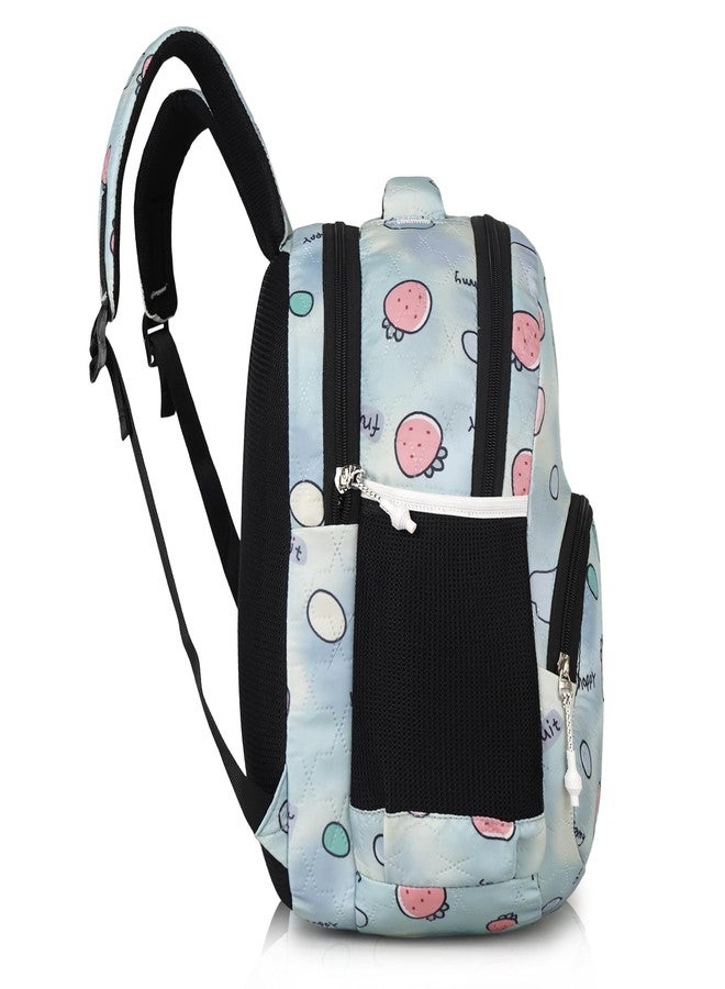 Half Moon Fruit Bunny Pre Nursery to Class 2 School Bags for Kids Boys Girls Bag/Backpack for Men Women Nursery 25L School Bagpack Daypack Picnic Back Pack For School Going Boys & Girls (Light Blue) - Image 3