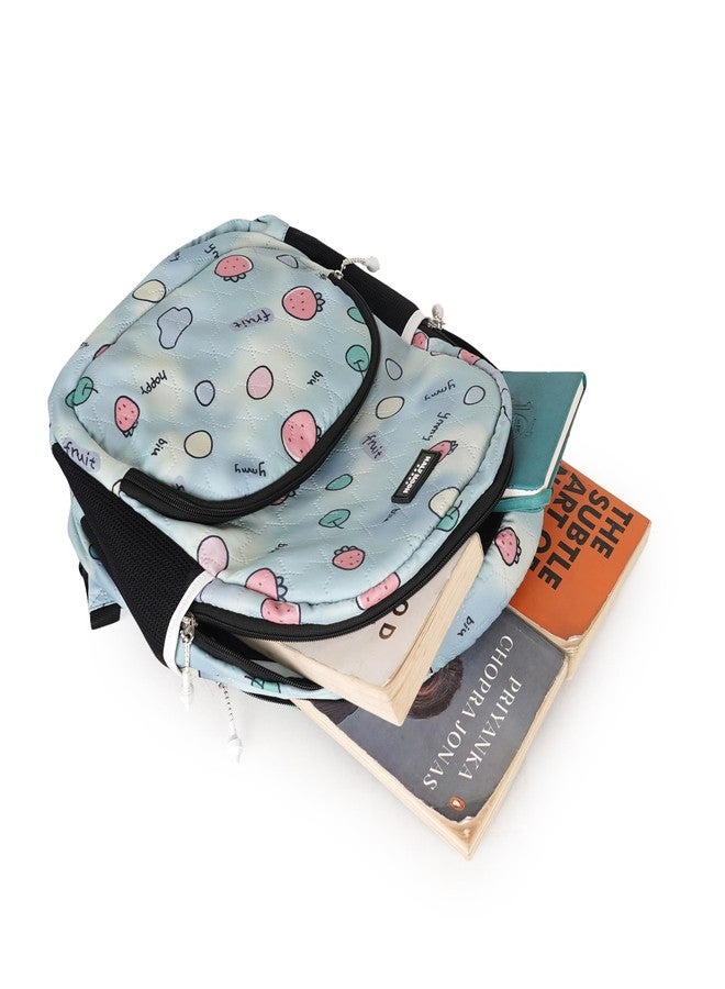 Half Moon Fruit Bunny Pre Nursery to Class 2 School Bags for Kids Boys Girls Bag/Backpack for Men Women Nursery 25L School Bagpack Daypack Picnic Back Pack For School Going Boys & Girls (Light Blue) - Image 4